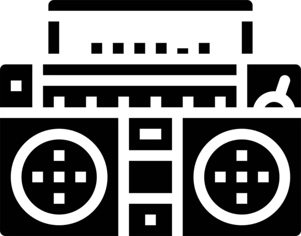 Icône Radio Musique Multimédia — Image vectorielle