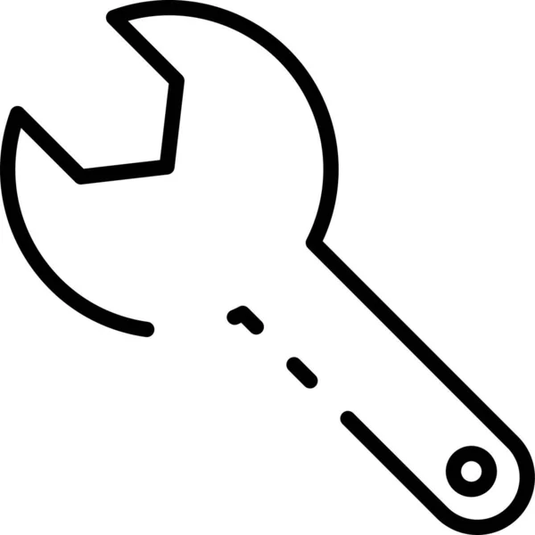 Ikona Opravy Klíče Stylu Osnovy — Stockový vektor