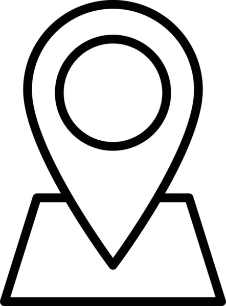 Standort Kartensymbol Umrissstil — Stockvektor