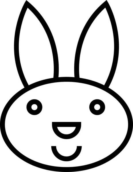 Rabbit Easter Pet Icon Outline Style — Stock Vector