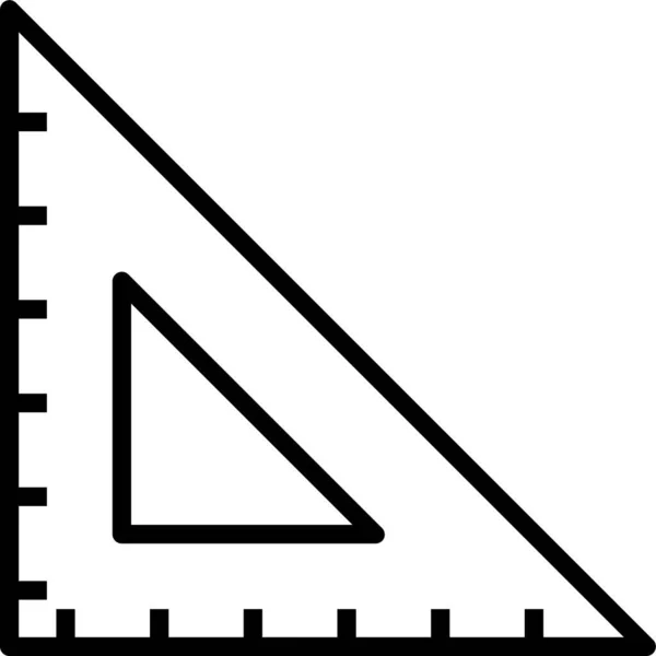 Σύνολο Εικονίδιο Τετράγωνο Μέτρο Στυλ Περίγραμμα — Διανυσματικό Αρχείο