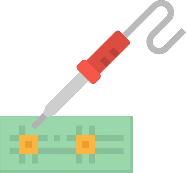 Icona Della Saldatura Del Ferro Costruzione Stile Piatto — Vettoriale Stock