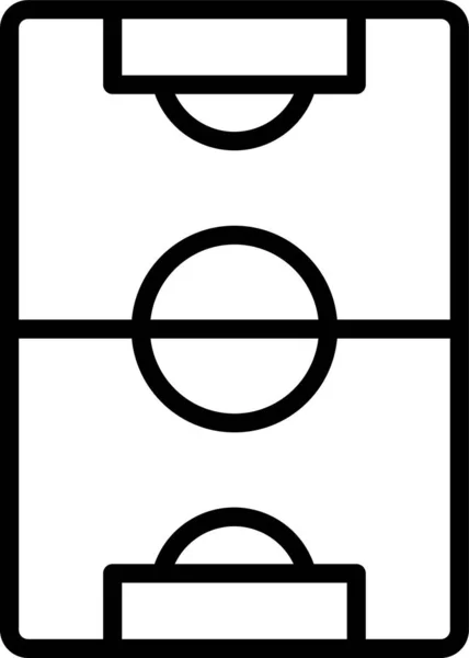 俯仰字段地面图标的轮廓风格 — 图库矢量图片