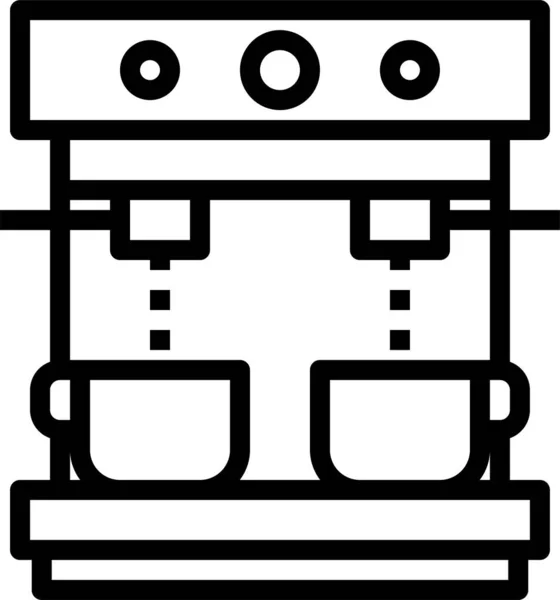 Kahve Dükkanının Taslak Tarzında Duble Içki Ikonu — Stok Vektör