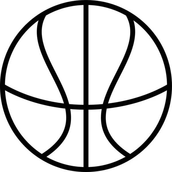 篮球运动图标 轮廓风格 — 图库矢量图片