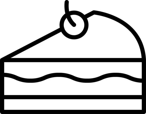 Иконка Выпечки Десертом Стиле Наброска — стоковый вектор