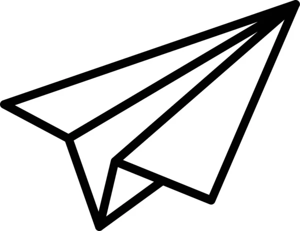 Origami Wysłać Ikonę Papieru Zarysie Stylu — Wektor stockowy