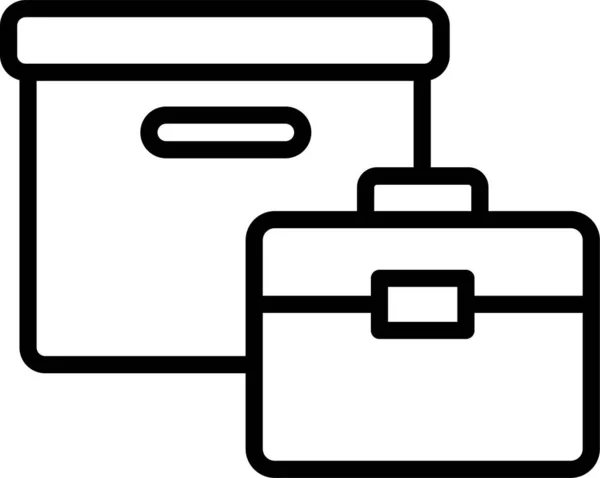 包包公文包图标 轮廓样式 — 图库矢量图片