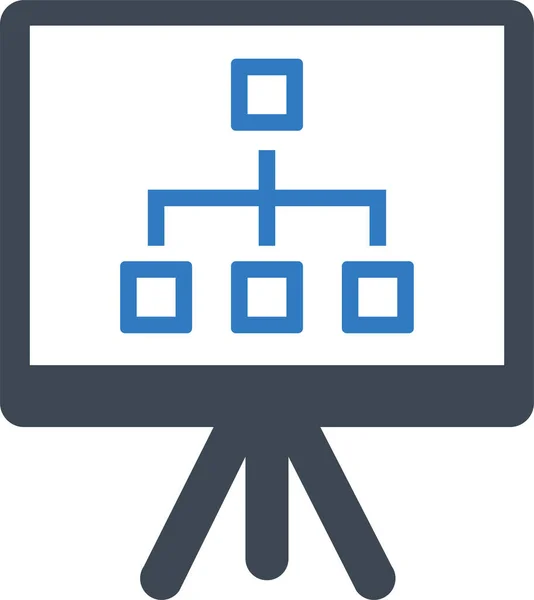 Icono Del Flujo Trabajo Estrategia Planificación Estilo Sólido — Archivo Imágenes Vectoriales