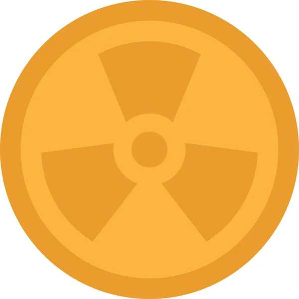 Alert Energy Nuclear Icon Flat Style — Stock Vector