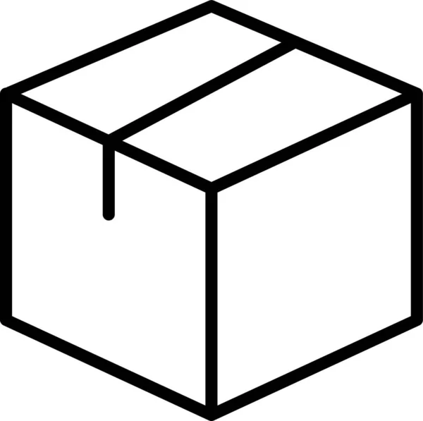 Ikon Kemasan Kotak Paket Dalam Gaya Outline - Stok Vektor