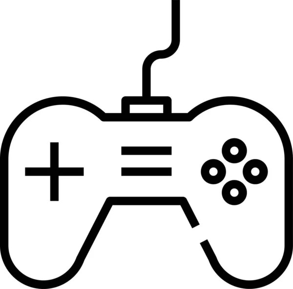 Joystick Console Gamepad Icon Outline Style — Stock Vector