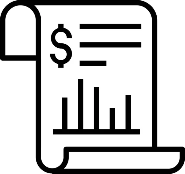 Análisis Resultado Financiación Icono — Vector de stock