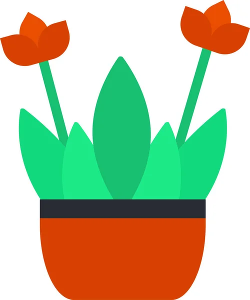 Ikona Wazy Ogrodniczej Roślin — Wektor stockowy