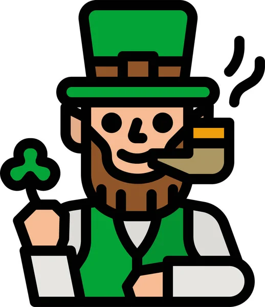 Leprechaun Ireland Irish Icon — Stock Vector