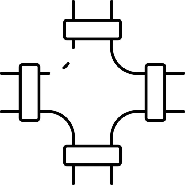 Ikona Rurociągu Hydraulicznego — Wektor stockowy