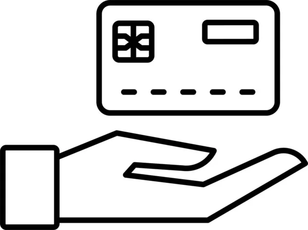信用卡手签图标 — 图库矢量图片
