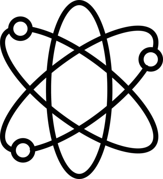 Значок Науки Про Хімію Молекул Стилі Контурів — стоковий вектор