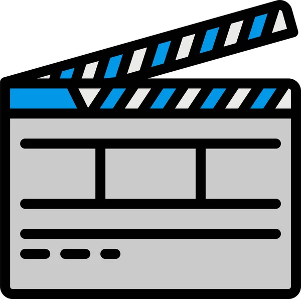 Sinema Alkış Tahtası Film Simgesi — Stok Vektör