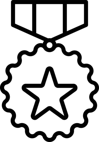 Ikona Nagrody Odznaki Stylu Zarysu — Wektor stockowy