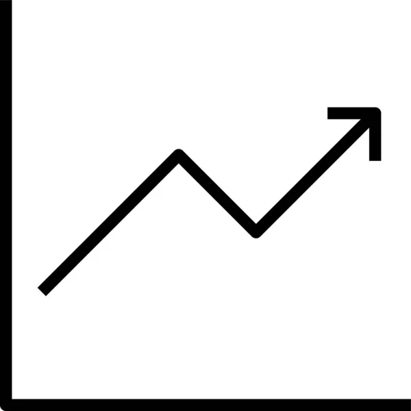 Значок Увеличения Роста Графа — стоковый вектор