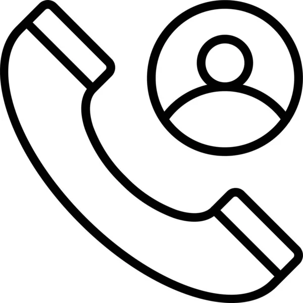 Ikona Komunikacji Telefonicznej Zarysie — Wektor stockowy