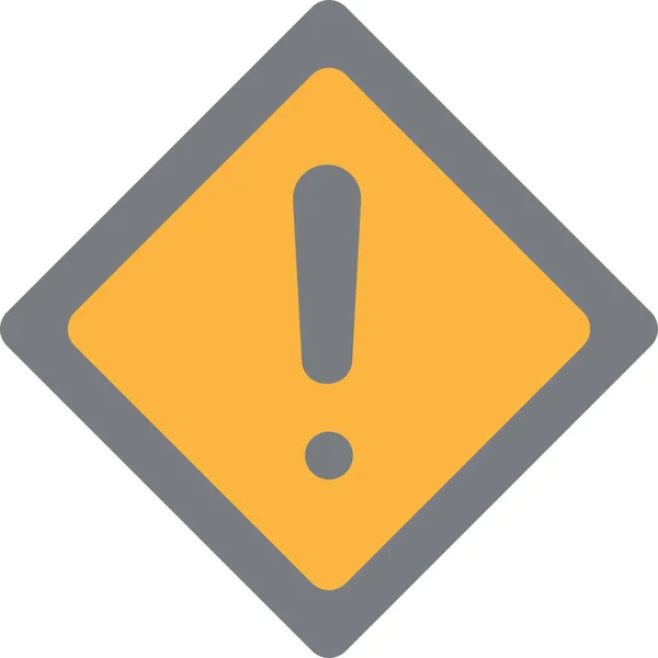 Alert Sign Traffic Icon Flat Style — Stock Vector