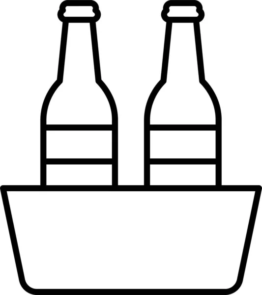 Botellas Alcohol Bebida Icono — Archivo Imágenes Vectoriales