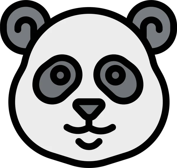 填充轮廓风格的动物熊王国图标 — 图库矢量图片