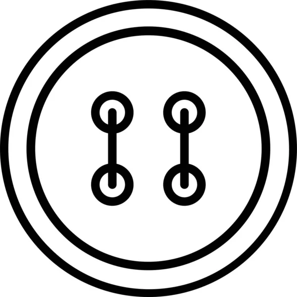 Икона Швейной Пуговицы — стоковый вектор