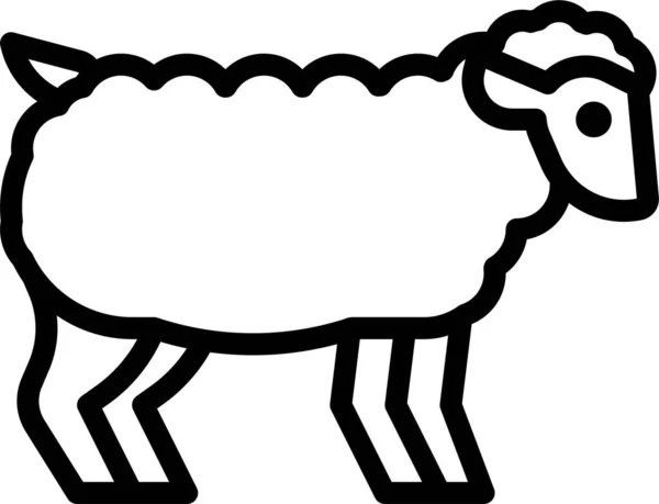 Sheep Lamb Meat Icon Easter Category — Stock Vector