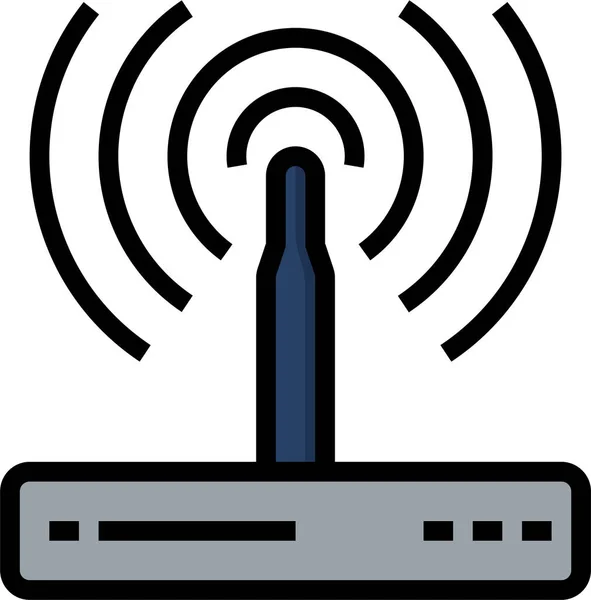 Breedband Modem Router Pictogram Gevulde Outline Stijl — Stockvector