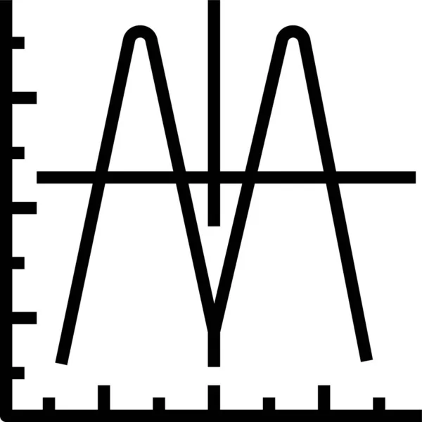 Grafická Ikona Statistiky Grafu — Stockový vektor