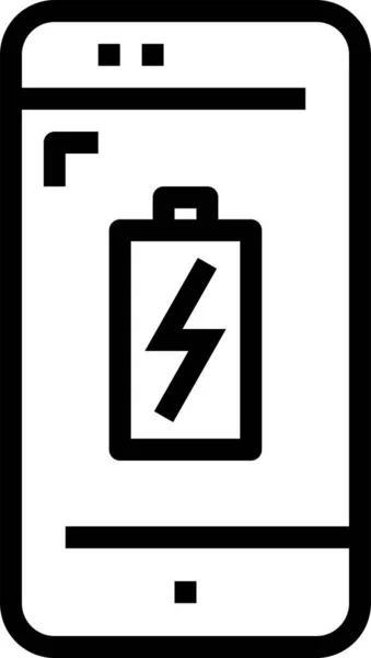 Battery Charge Communication Icon Outline Style — Stock Vector