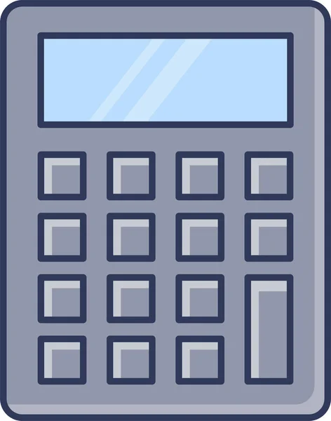 Значок Калькулятора Математики Фінансів Заповненому Стилі — стоковий вектор