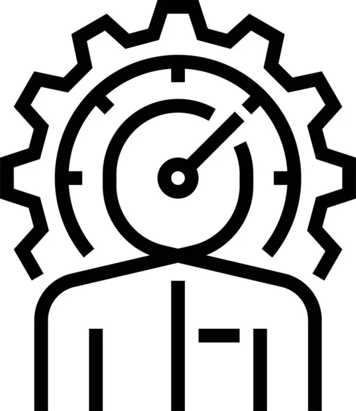 Icono Del Indicador Eficiencia Configuración Categoría Gestión Empresarial — Archivo Imágenes Vectoriales
