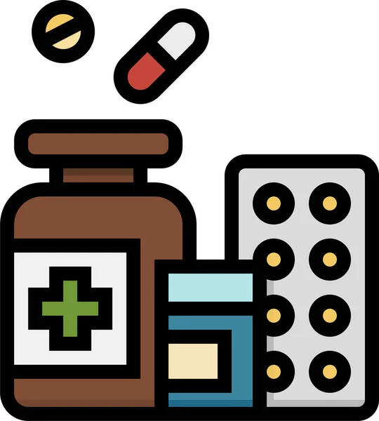 Care Clinic Health Icon Filled Outline Style — Stockvektor