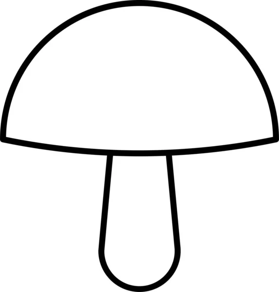 キノコの真菌有機アイコン — ストックベクタ