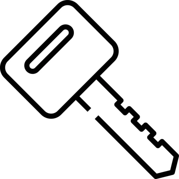 Schlüsselsymbol Für Intelligente Tür — Stockvektor