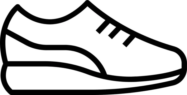 Chaussure Chaussure Chaussure Icône Dans Style Contour — Image vectorielle