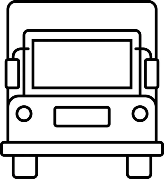 Lieferwagen Fracht Ikone Umrissen — Stockvektor