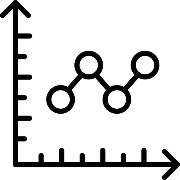 Diagramm Statistiken Wachstum Symbol Umriss Stil — Stockvektor