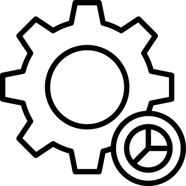 Setting Wheel Gear Icon — Stock Vector