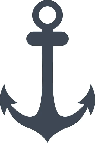 Иконка Якорной Морской Связи Твердом Стиле — стоковый вектор
