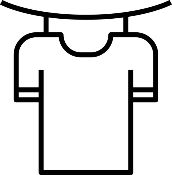 Shirt Clothe Hanging Icon Outline Style — Stock Vector