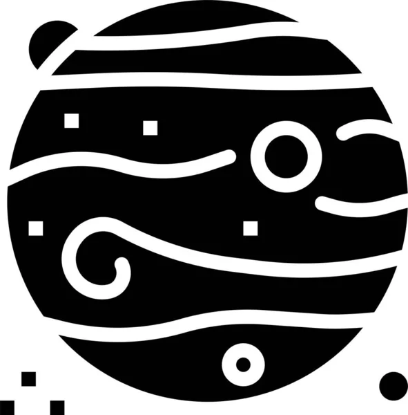 Икона Космоса Астрономии Твердом Стиле — стоковый вектор