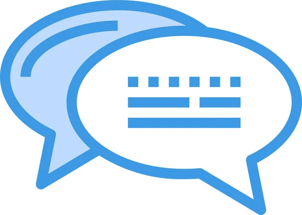 Εικονίδιο Επικοινωνίας Bubble Chat Στυλ Πλήρους Περιγράμματος — Διανυσματικό Αρχείο