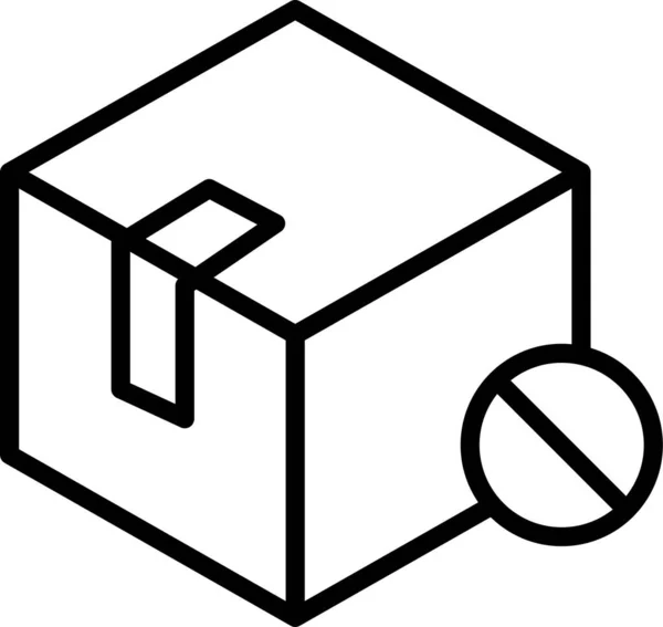 Box Lieferung Paket Symbol Umriss Stil — Stockvektor
