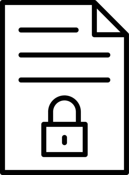 Ícone Segurança Bloqueio Criptografado Estilo Esboço — Vetor de Stock
