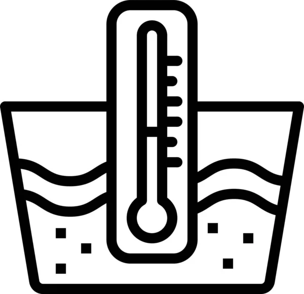 Celsius Calor Caliente Icono Estilo Contorno — Vector de stock
